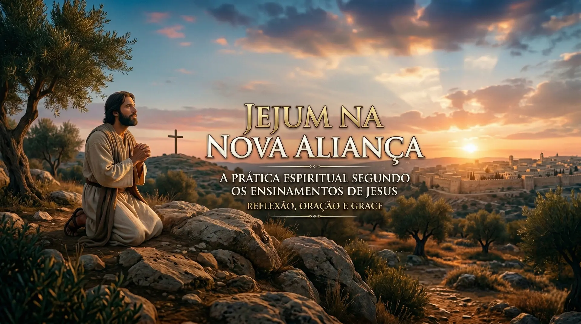 Jesus orando no monte — O Jejum da Nova Aliança